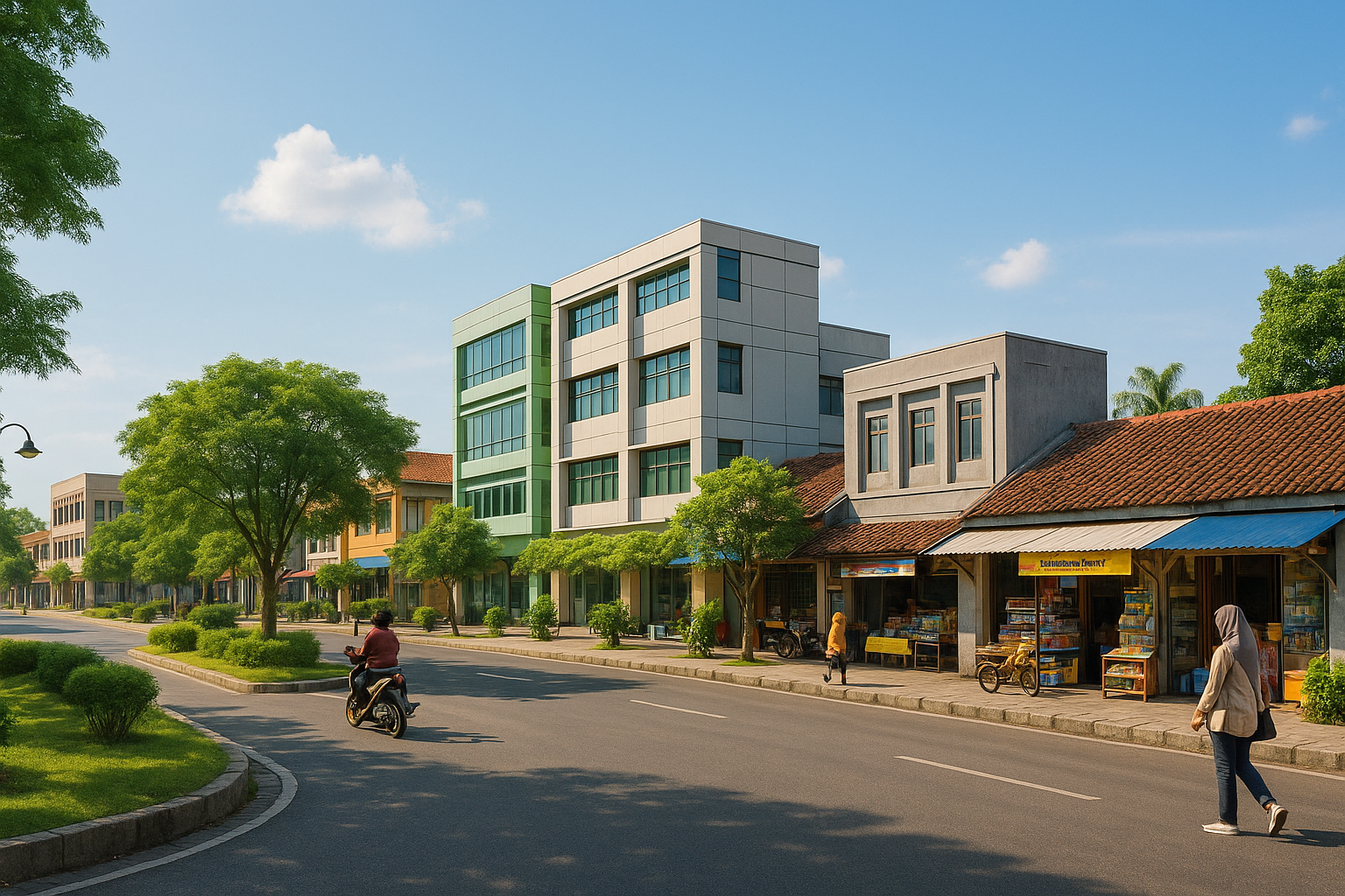 ilustrasi kota kecil 2025 urbanisasi baru luar Jawa