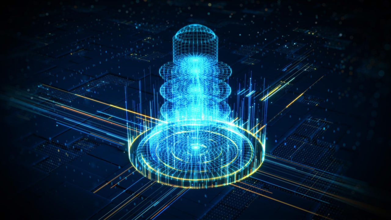 Ilustrasi teknologi quantum computing dan riset komputasi masa depan